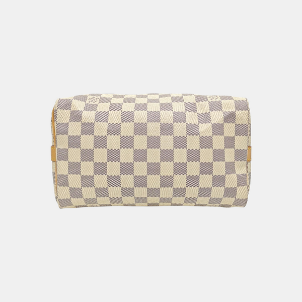 SPEEDY 25 Damier Azur Coated Canvas White