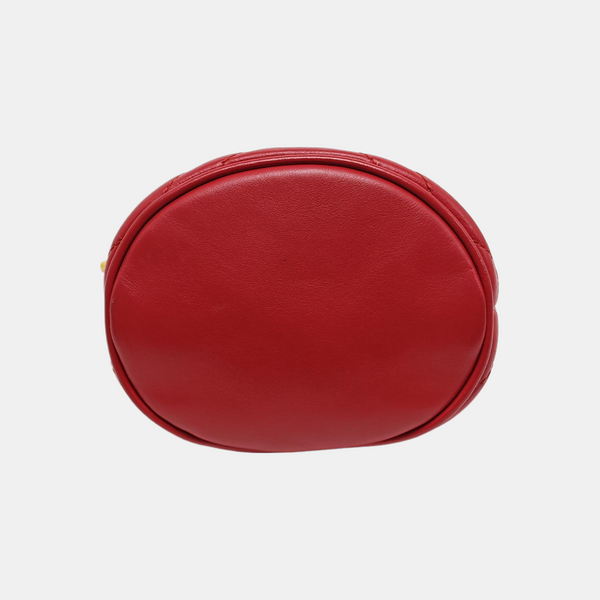 Authenticated pre-owned GG Marmont Mini Quilted Calfskin Red - Bucket Bag at Looply