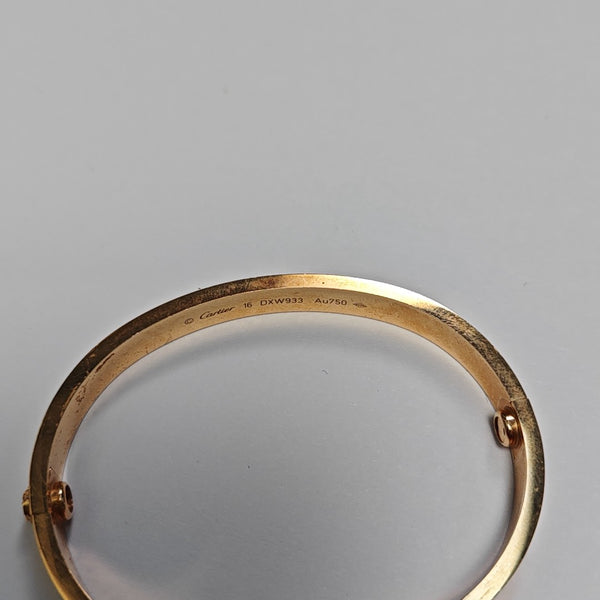 LOVE 18k Rose Gold Bangle