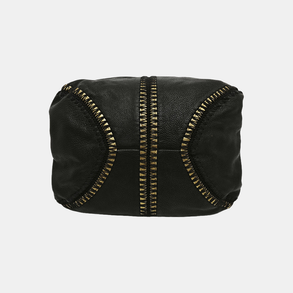 Calfskin Top Handle Bag Black