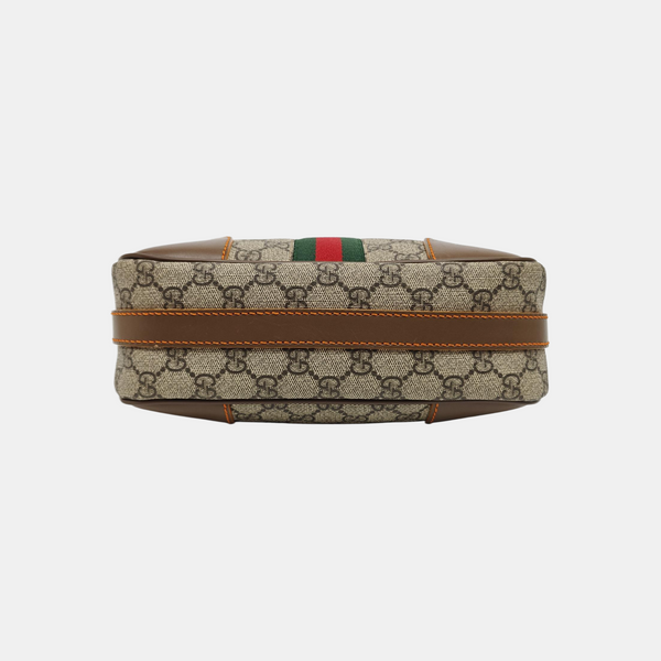 Ophidia Small Monogram Coated Canvas Beige