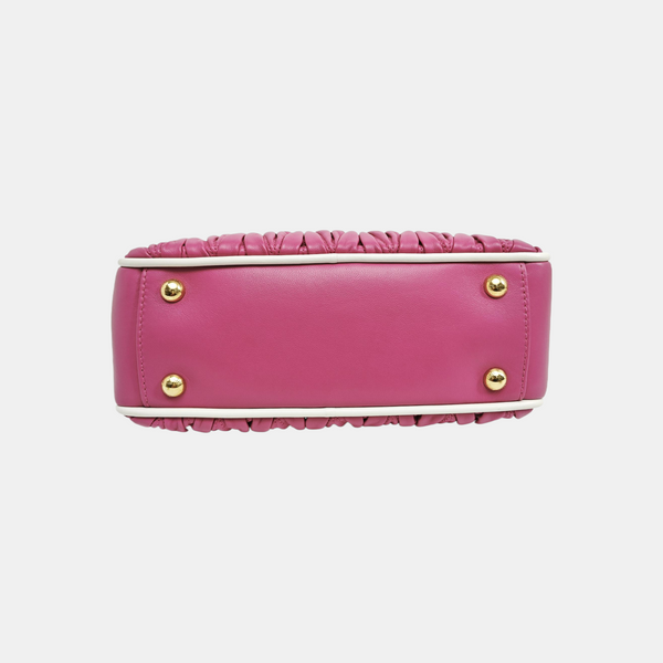 Arcadie Matelassé Small Quilted Lambskin Pink