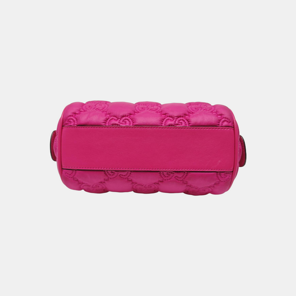 GG Matelassé Mini Monogram Fabric Red