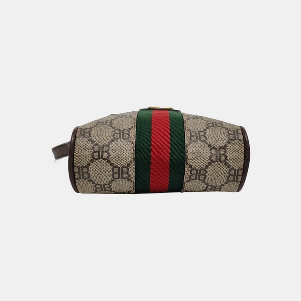 Coated Canvas Crossbody Bag Beige