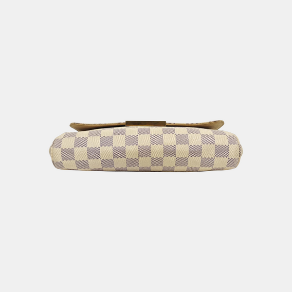 FAVORITE PM Damier Azur Coated Canvas White