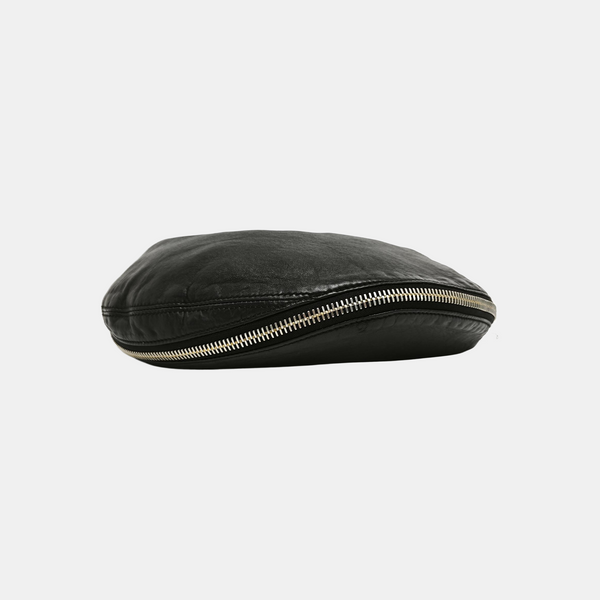 Leather Top Handle Bag Black