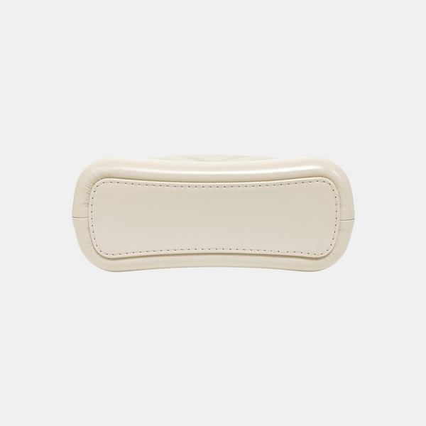 GABRIELLE Small Chevron Calfskin Beige