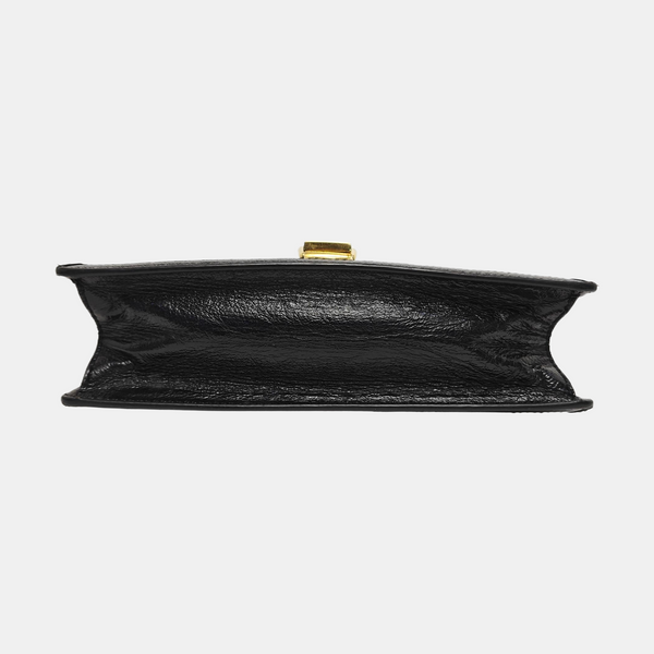 Sylvie Small Monogram Velvet Black