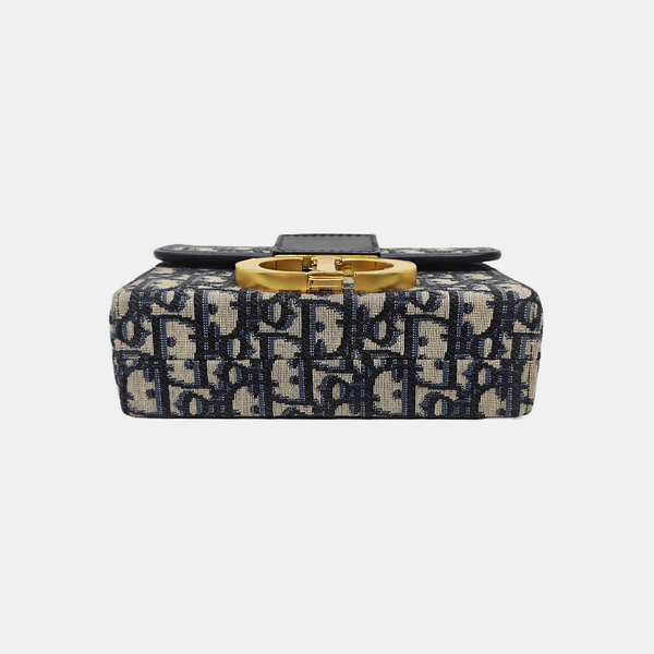 30 Montaigne Mini Oblique Canvas Blue