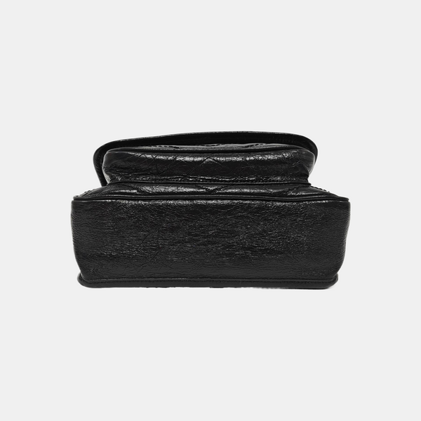 NIKI Small Chevron Calfskin Black