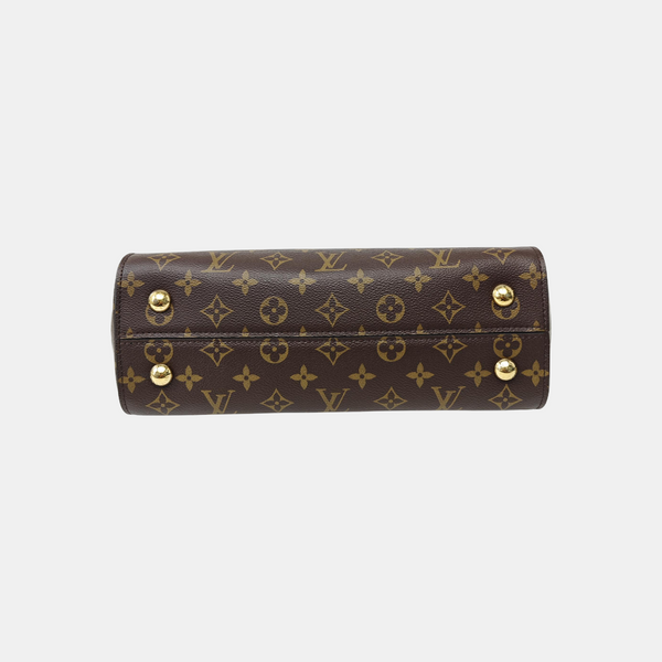 CLUNY MM Monogram Coated Canvas Brown