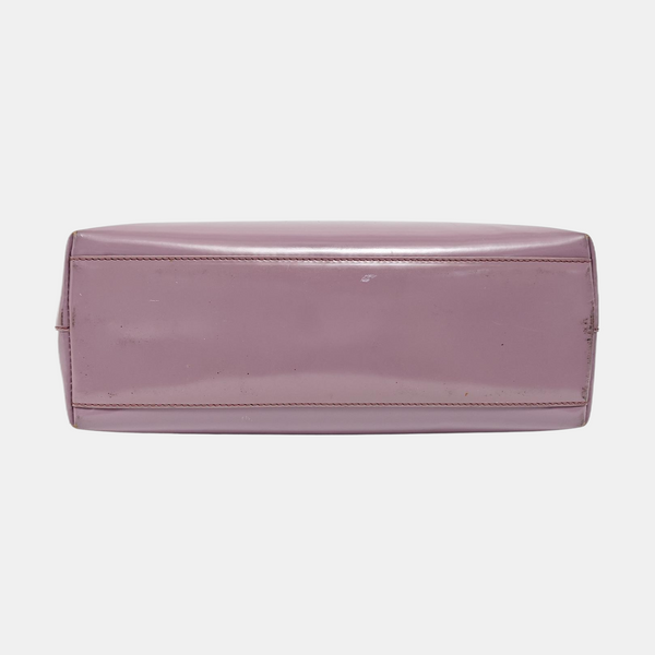Calfskin Top Handle Bag Purple
