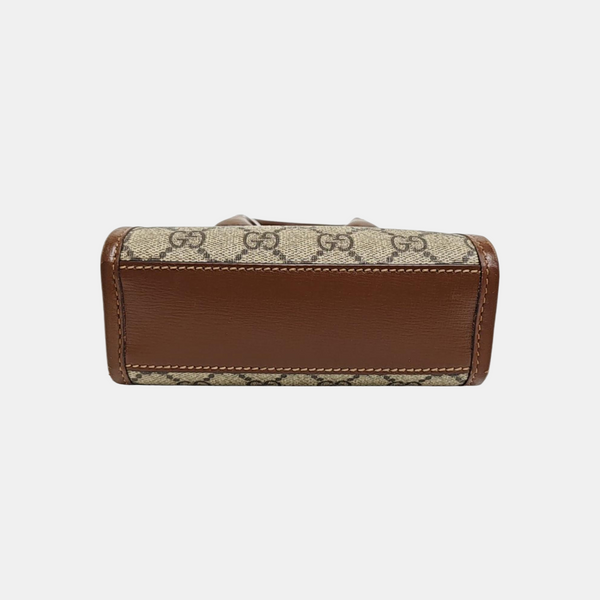 Retro Mini Monogram Coated Canvas Beige