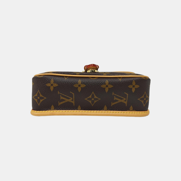 DIANE Nano Monogram Coated Canvas Brown