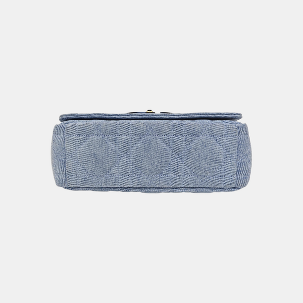 Dior Caro Medium Quilted Denim Blue