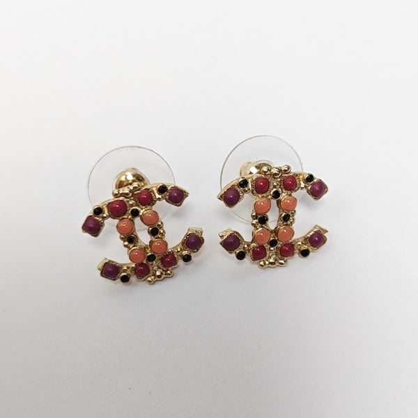 Pendientes CC en tono dorado, metal, otros dorados