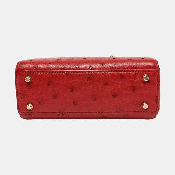 Lady Dior Mini Ostrich Red