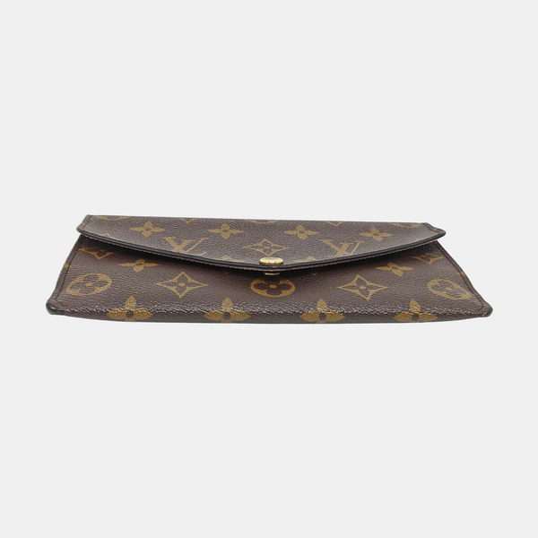 JEANNE Monogram Coated Canvas Brown Wallet