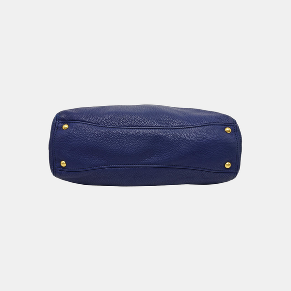 Calfskin Shoulder Bag Blue