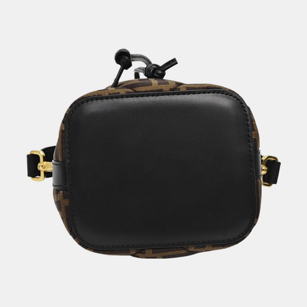 Authenticated pre-owned Mon Tresor Mini Fabric Brown - Shoulder Bag at Looply