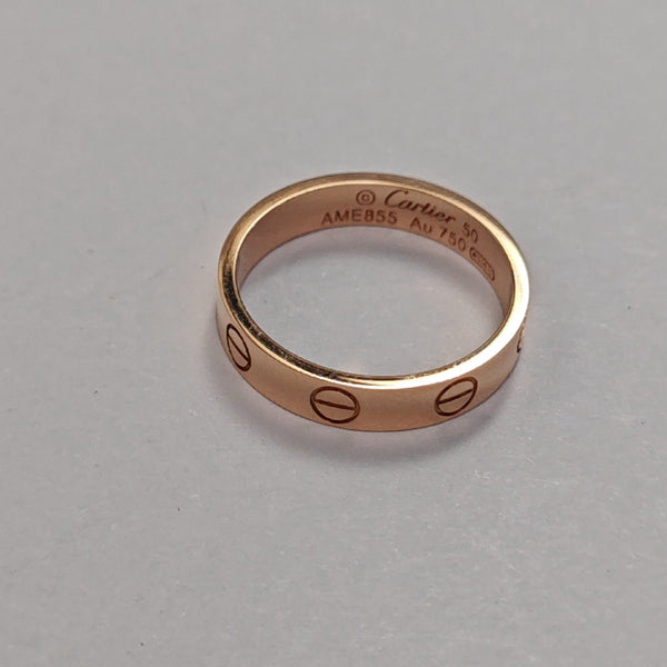 Anillo LOVE oro rosa de 18 quilates Talla EU 50