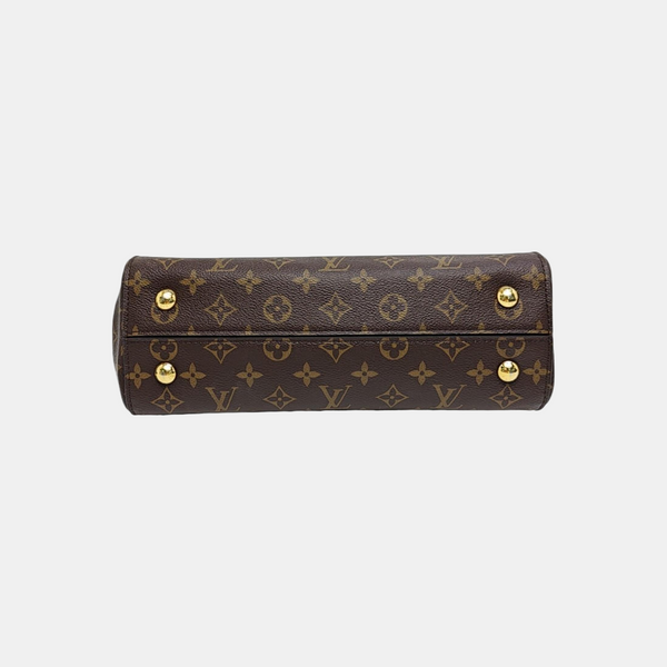CLUNY MM Monogram Coated Canvas Brown