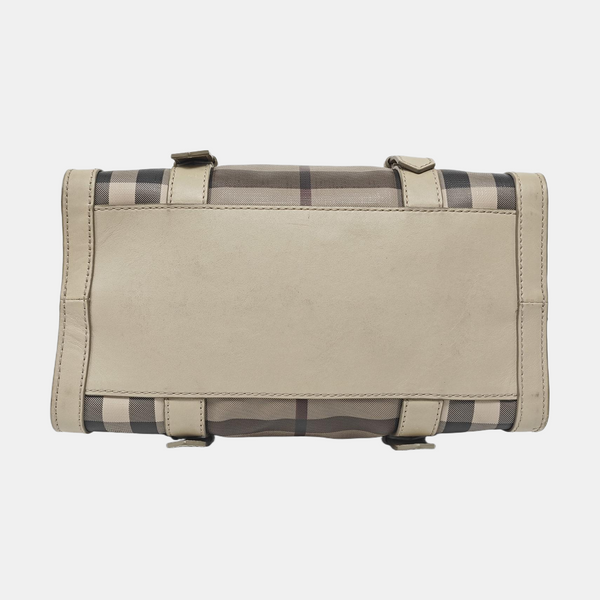 Coated Canvas Shoulder Bag Gray