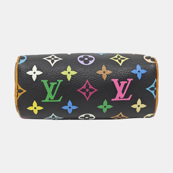 LV × TM SPEEDY Nano Lona Monogram Revestida Negra