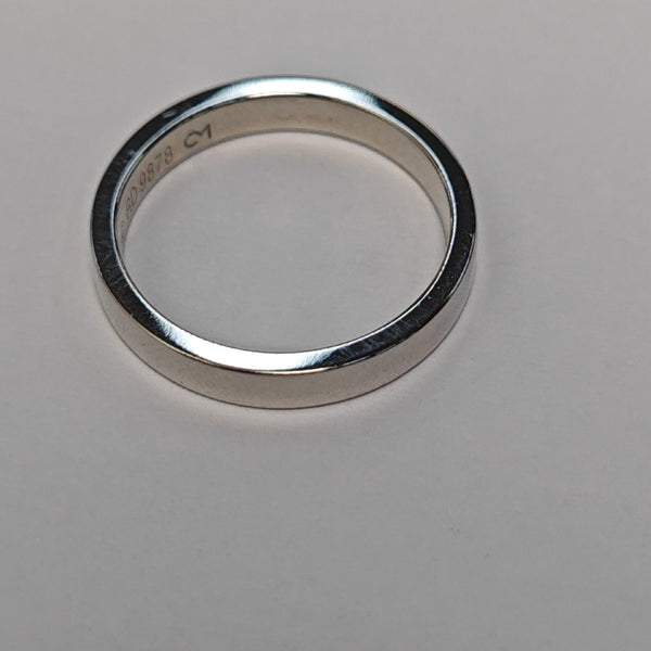 C DE CARTIER Platinum 950 Silver Ring EU 51
