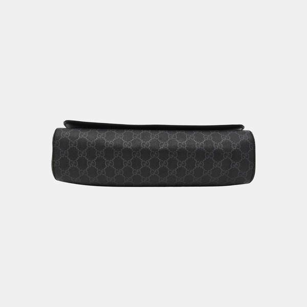 Monogram Coated Canvas Shoulder Bag Black