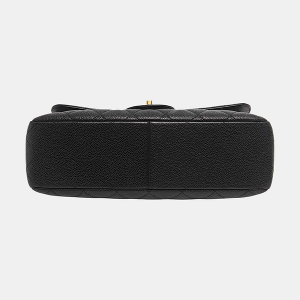 Large Quilted Grained Calfskin Black