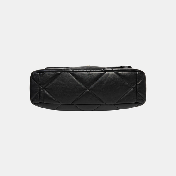 CHANEL 19 Large Quilted Lambskin Black