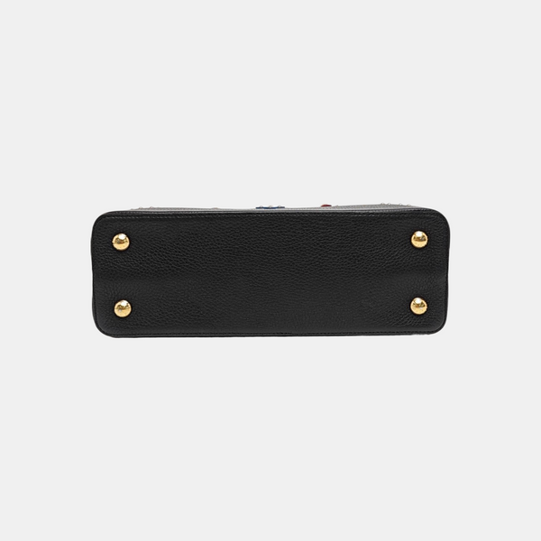 Authenticated pre-owned CAPUCINES MM Calfskin Black - Shoulder Bag at Looply