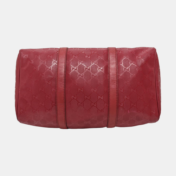 Boston Monogram Coated Canvas Red