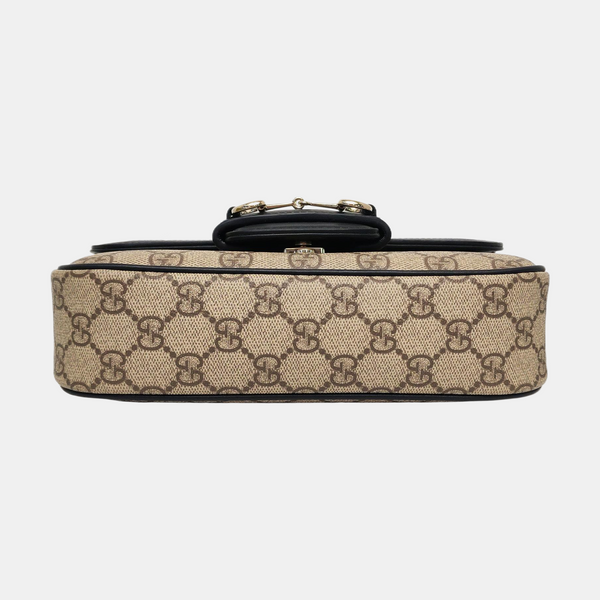 Horsebit 1955 Small Monogram Coated Canvas Beige