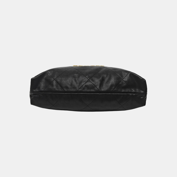 CHANEL 22 Medium Quilted Grained Calfskin Black