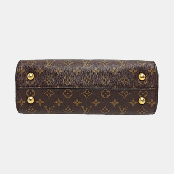 CLUNY MM Monogram Coated Canvas Brown
