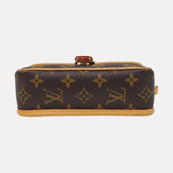 DIANE Nano Monogram Coated Canvas Brown