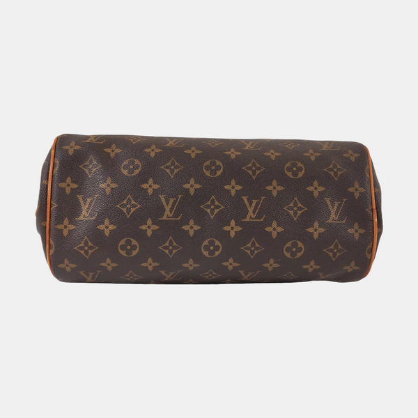 MONTORGUEI PM Monogram Coated Canvas Brown