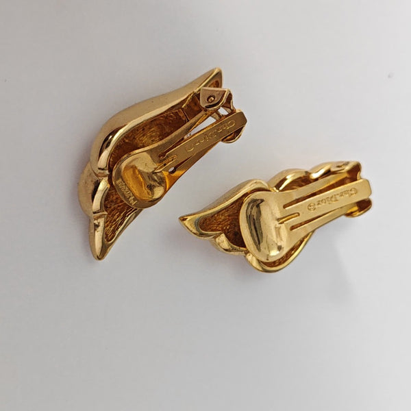 Metal Gold Clip On Earrings