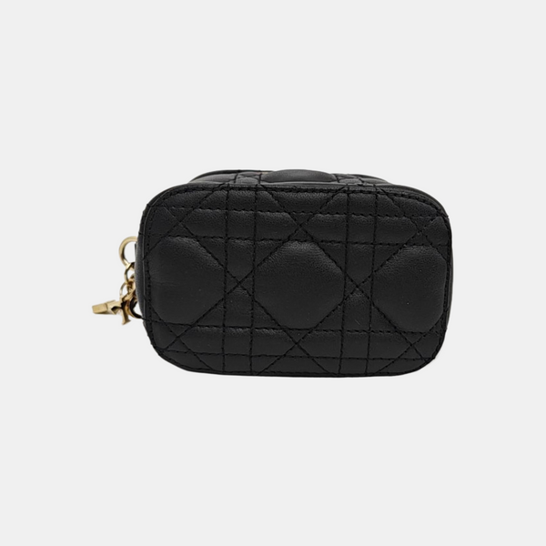 Lady Dior Super Mini Cannage Lambskin Black