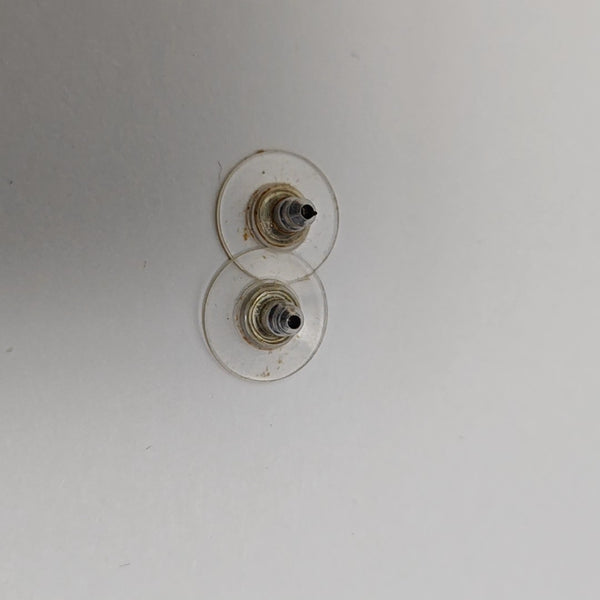Metal Red Stud Earrings
