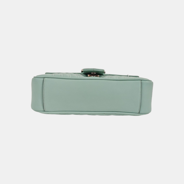 GG Marmont Medium Quilted Calfskin Green