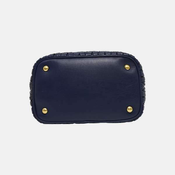 Quilted Lambskin Tote Bag Blue