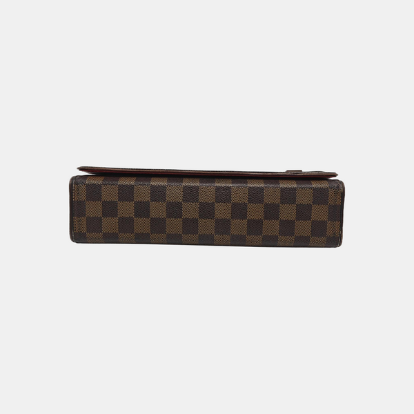 TRIBECA Damier Ebene Coated Canvas Brown