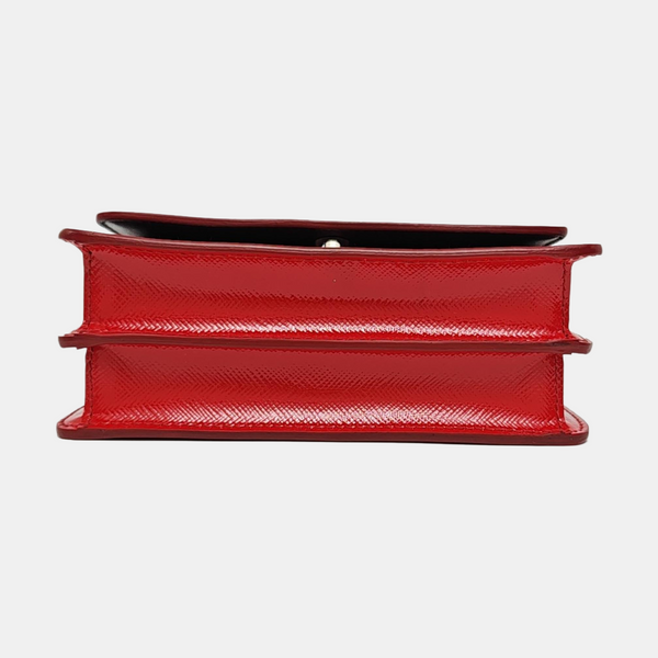 Patent Leather Shoulder Bag Red