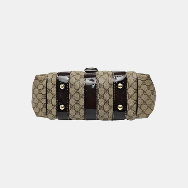 Monogram Coated Canvas Top Handle Bag Beige