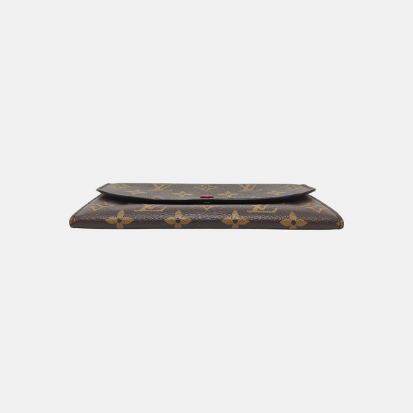 EMILIE Monogram Coated Canvas Brown Wallet