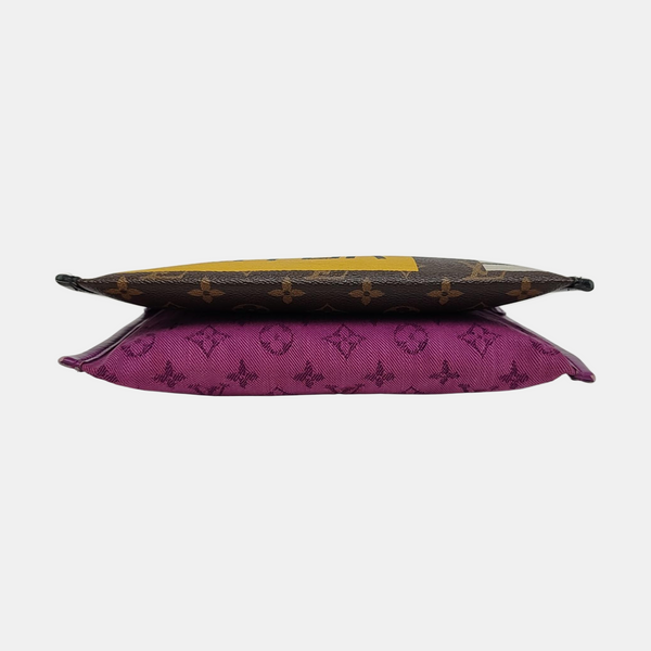 FLAT Monogram Coated Canvas Brown