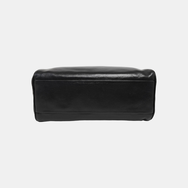 Calfskin Top Handle Bag Black